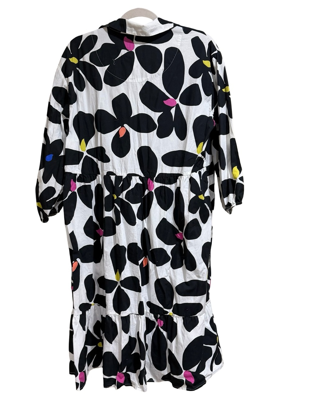 โจ Maeve The Bettina Tiered Shirt Dress Size Large Floral Midi Dress - Picture 9 of 14
